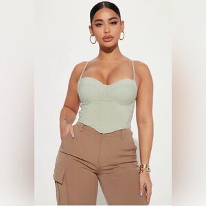 Mint Green Women's Corset Top